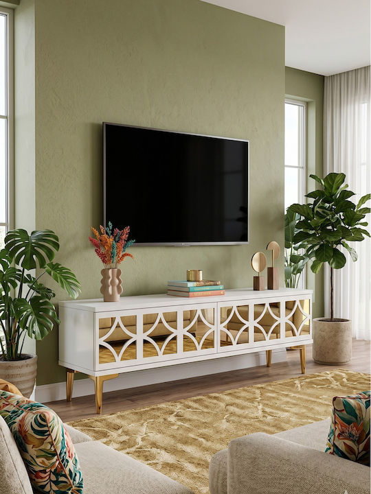 TV-Ständer Weiß M120xP30xH41cm SteweHome