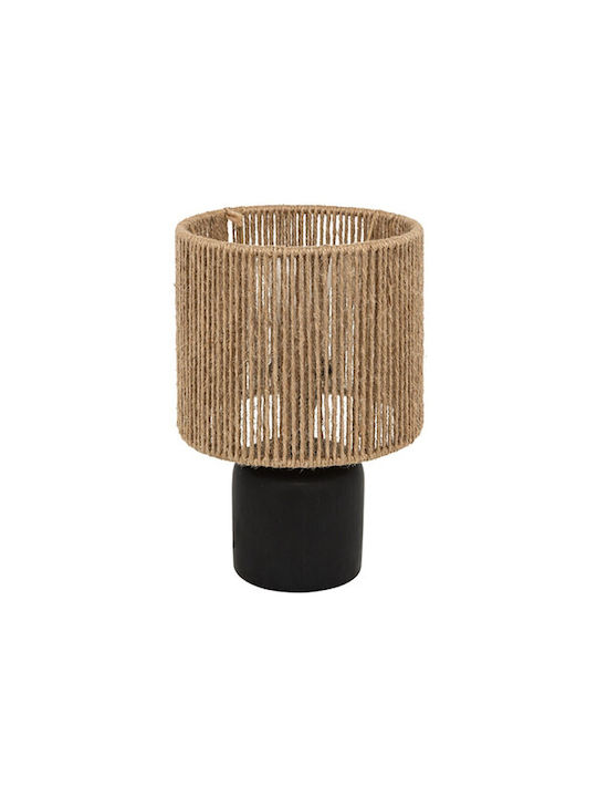 Keramik Tischlampe LED mit Schwarz Schirm und Basis