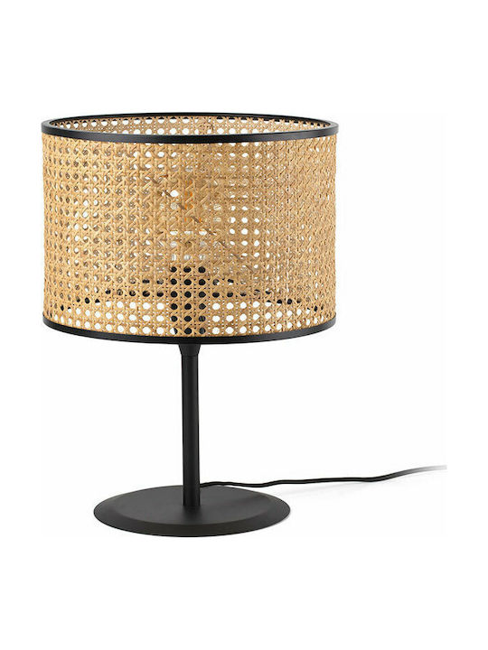 Faro Barcelona Mambo Metal Vintage Table Lamp for Socket E27 LED with Brown Shade and Black Base
