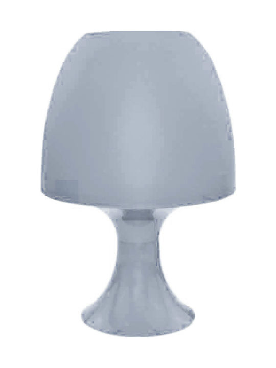 Aca Nioki Plastic Table Lamp for Socket E14 with Gray Shade and Base
