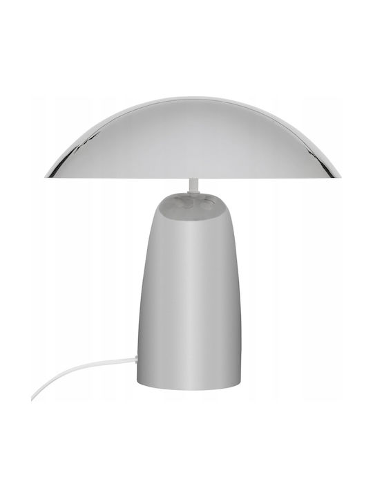 Atmosphera Omia Table Lamp with Silver Shade and Base