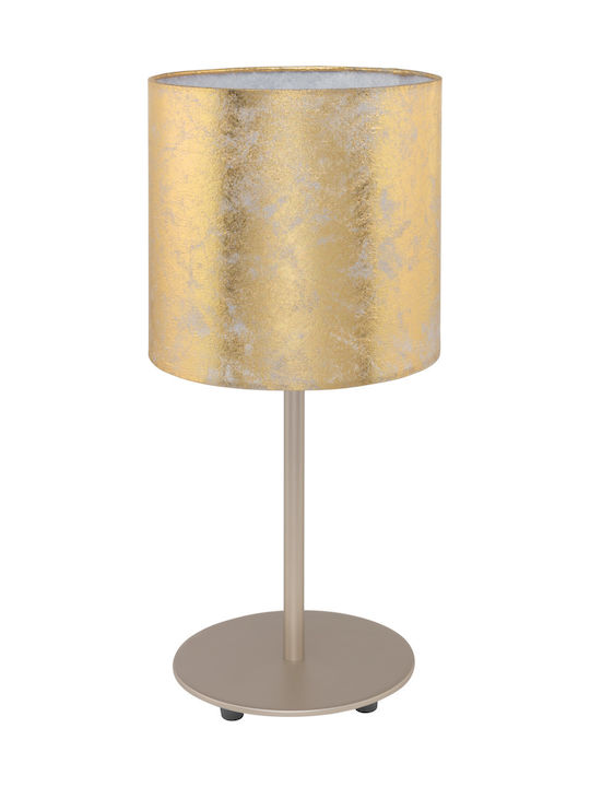 Eglo Viserbella Metal Table Lamp for Socket E27 with Gold Shade and Base