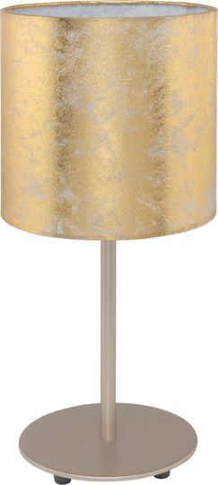 Eglo Viserbella Metal Table Lamp for Socket E27 with Gold Shade and Base