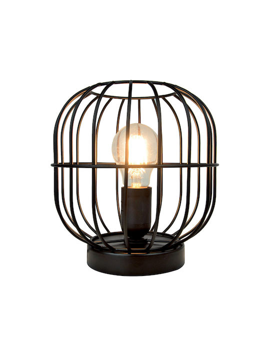 Viokef Zenith Metal Table Lamp for Socket E27 with Black Base