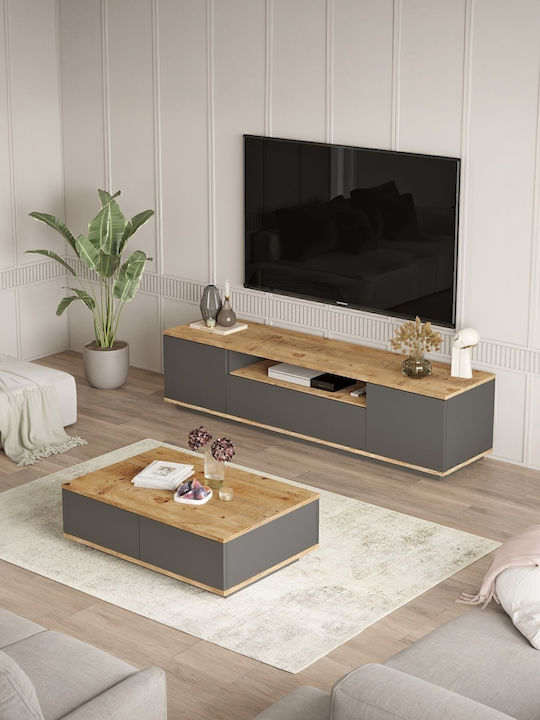 TV Stand White M180xD45xH45cm