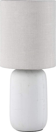 Trio Lighting Керамична Настолна лампа за Цокъл E14 с Бял Абажур и Основа Trio Lighting Керамична Настолна лампа за Цокъл E14 с Бял Абажур и Основа