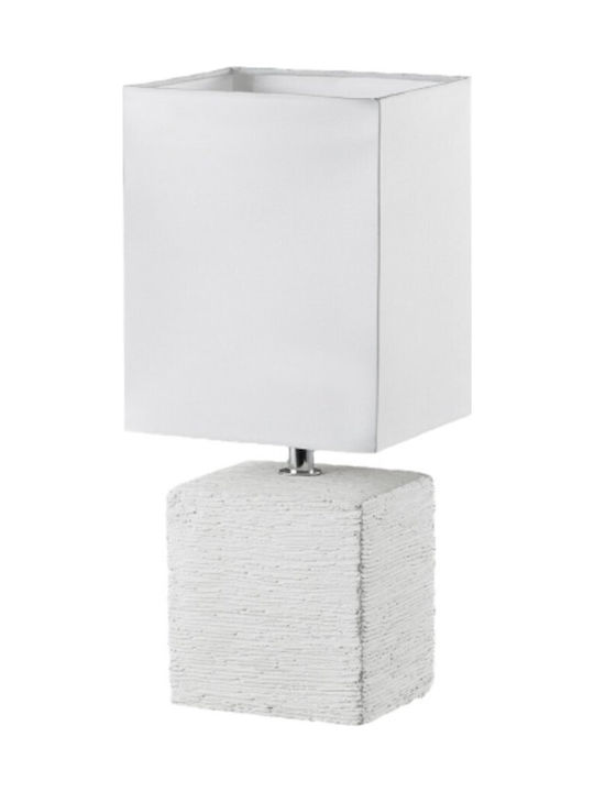 Trio Lighting Ceramic Table Lamp for Socket E14 with White Shade and Base