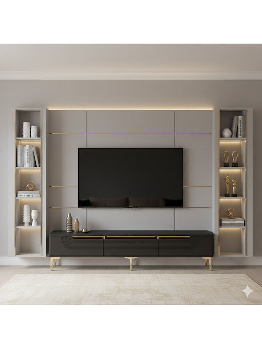 Έπιπλο Τηλεόρασης Συνθετικό Ξύλο Μ180xΠ30xΥ41cm