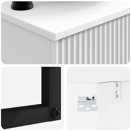 vidaXL Vanity Unit With Sink M40xD35xH39cm White