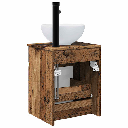 vidaXL Vanity Unit with Sink L39xD35xH63cm Brown