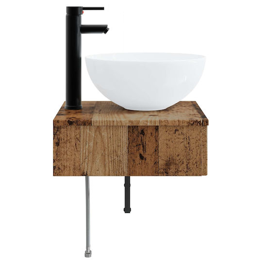 vidaXL Bathroom Vanity Unit with Sink M40xL41xH40.5cm Brown