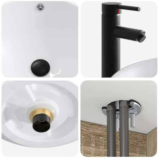 vidaXL Bathroom Vanity Unit with Sink M39xD41xH64.5cm Brown