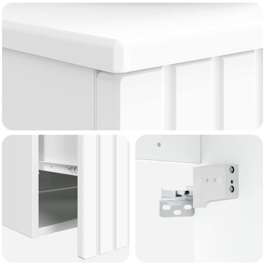 vidaXL Vanity Unit with Sink M39xD41xH62.5cm White