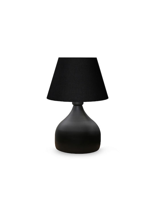 Pakketo PWL-1068 Metall Tischlampe für Fassung E27 mit Schwarz Schirm und Basis