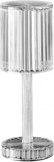 Spot Light Μεταλλικό Πορτατίφ LED με Ασημί Καπέλο και Βάση