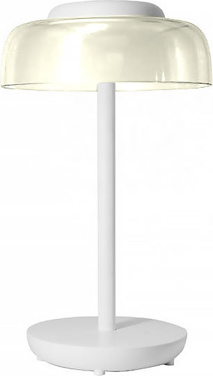 Fos me Ethra Metal Table Lamp LED with White Shade and Base