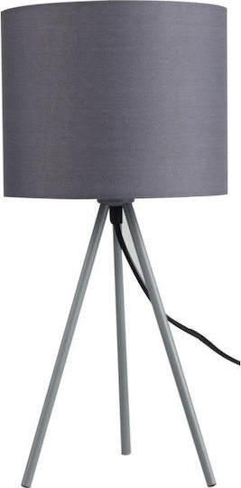 H&S H&S Wood Table Lamp for Socket E14 with Gray Shade and Base