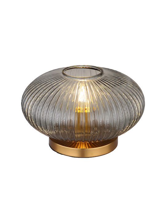 Globo Lighting Πορτατίφ με Γκρι Καπέλο και Χρυσή Βάση