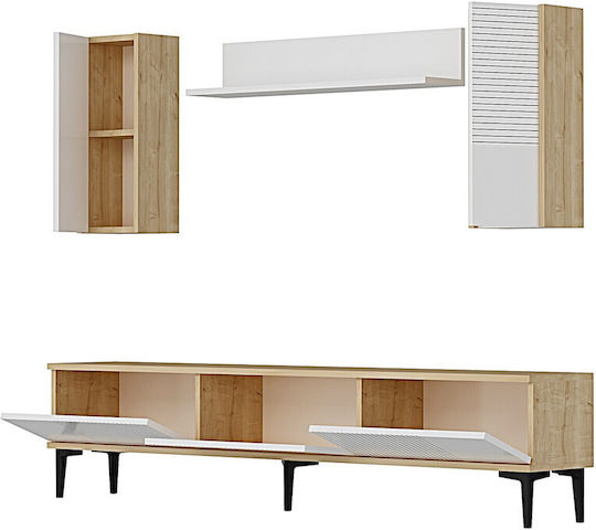 Έπιπλο Τηλεόρασης Λευκή Μ180xΠ30xΥ41cm