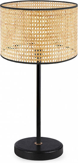 Megapap Idaho Table Lamp for Socket E27 with Brown Shade and Black Base