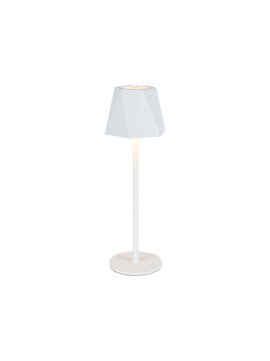 V-TAC Kunststoff Tischlampe LED mit Weiß Schirm und Basis