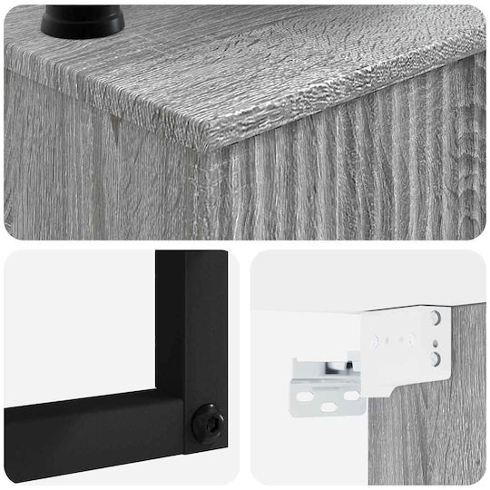 vidaXL Bathroom Vanity Unit with Sink L53xW35xH39cm Gray