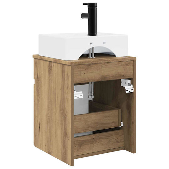 vidaXL Vanity Unit with Sink M39xD41xH62.5cm Brown