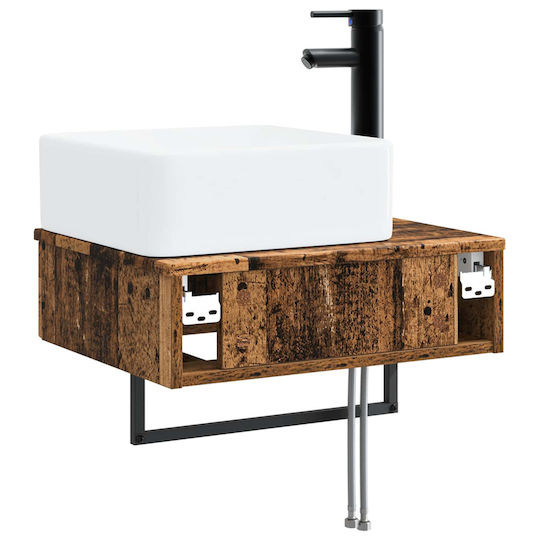 vidaXL Badezimmer Waschtisch-Einheit M50xB41xH39cm Braun