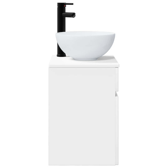 vidaXL Badezimmer Waschtisch-Einheit M39xB35xH63cm Weiß