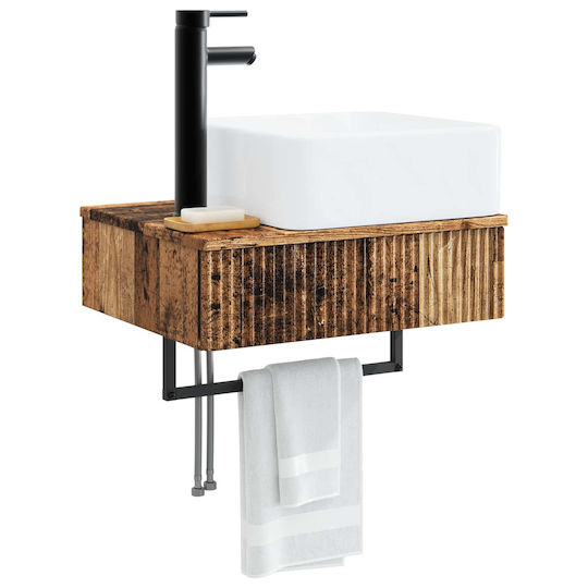 vidaXL Badezimmer Waschtisch-Einheit M50xB41xH39cm Braun