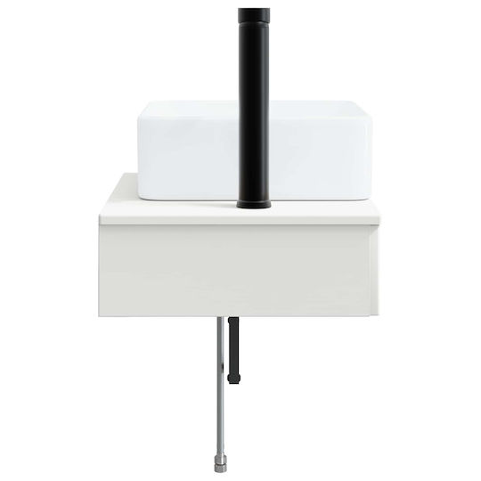 vidaXL Păg Bancă cu Lavoar M50xA41xÎ39cm Alb
