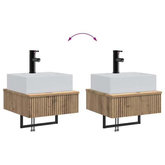 vidaXL Vanity Unit with Sink M40xL41xH39cm Brown