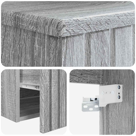 vidaXL Vanity Unit with Sink M39xD35xH63cm Gray