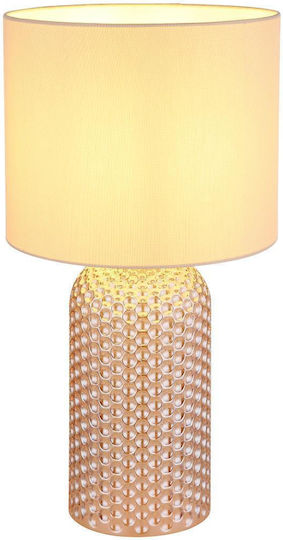 Globo Lighting Γυάλινο Πορτατίφ για Ντουί E27 με Λευκό Καπέλο και Βάση