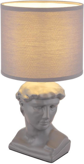 Globo Lighting Πλαστικό Πορτατίφ για Ντουί E14 με Γκρι Καπέλο και Βάση