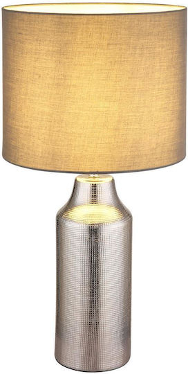 Globo Lighting Πλαστικό Πορτατίφ για Ντουί E27 με Ασημί Καπέλο και Βάση
