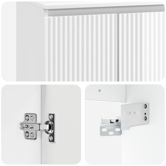 vidaXL Πάγκος με Νιπτήρα Μ49.5xΒ44.5xΥ65.5cm Λευκό