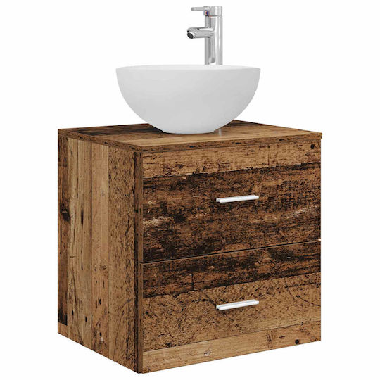 vidaXL Bathroom Vanity Unit with Sink L49.5xW35xH63cm Brown