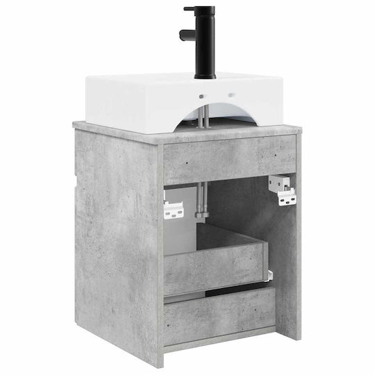 vidaXL Badezimmer Waschtisch-Einheit M39xB41xH62.5cm Grau