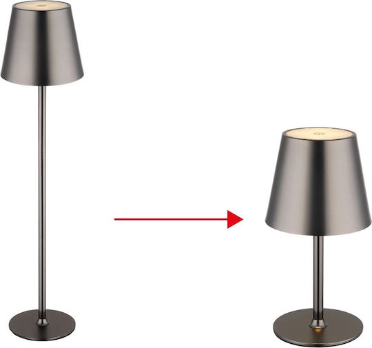 Globo Lighting Πορτατίφ LED με Γκρι Καπέλο και Βάση Globo Lighting Πορτατίφ LED με Γκρι Καπέλο και Βάση