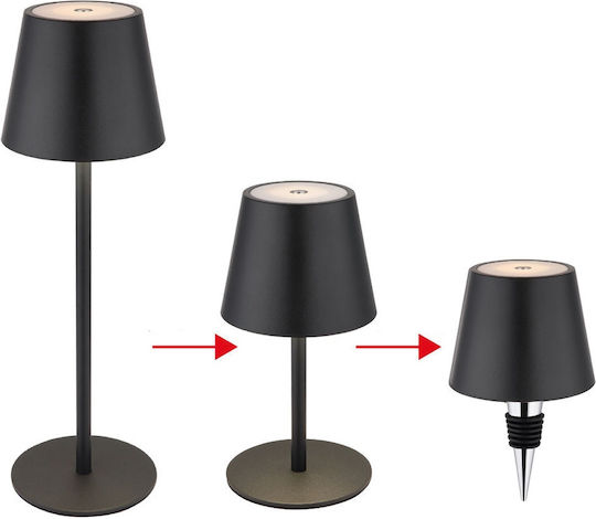 Globo Lighting Πορτατίφ LED με Μαύρο Καπέλο και Βάση