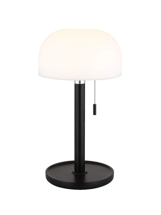 Globo Lighting Настолна лампа с Бял Абажур и Черен Основа