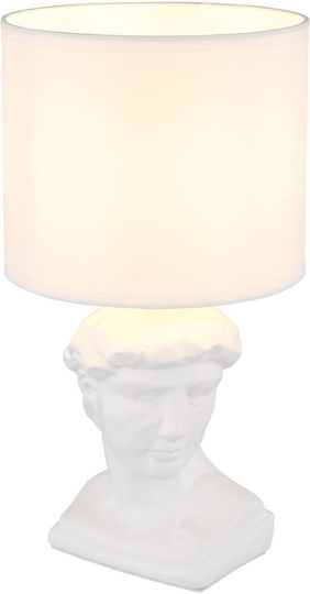 Globo Lighting Πλαστικό Πορτατίφ για Ντουί E14 με Λευκό Καπέλο και Βάση