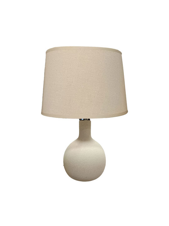TnS Ceramic Table Lamp with Beige Shade and Base