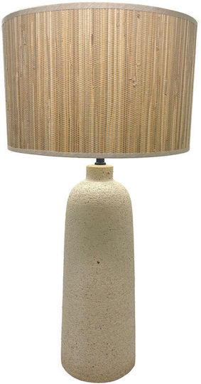 InTheBox Ceramică Lampă de masă pentru Soclu E27 cu Abajur Bej și Bază