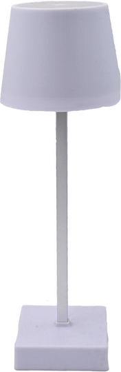 Klikareto Tischlampe LED mit Weiß Schirm und Basis