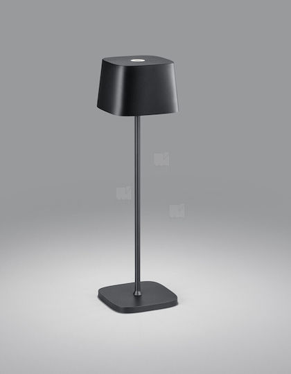 Helestra Metall Tischlampe LED mit Schwarz Schirm und Basis