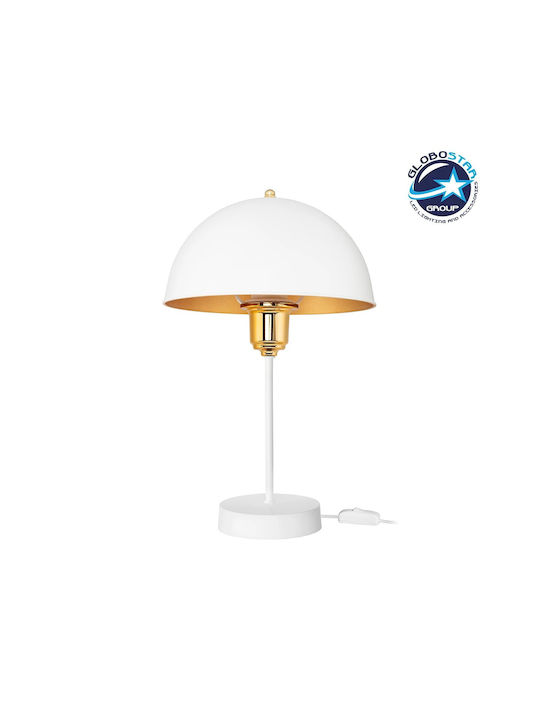 GloboStar Plastic Vintage Table Lamp for Socket E27 with White Shade and Base