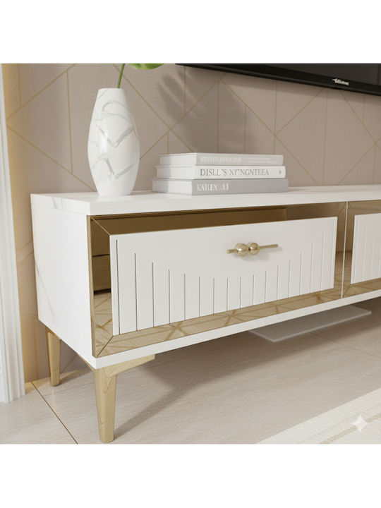 Έπιπλο Τηλεόρασης Χρυσό Μ180xΠ30xΥ41cm