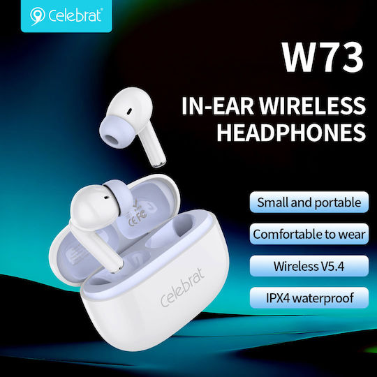 Celebrat W73 In-Ear Bluetooth Kopfhörer mit Schweißbeständigkeit und Ladekoffer Schwarz